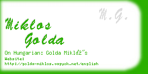 miklos golda business card